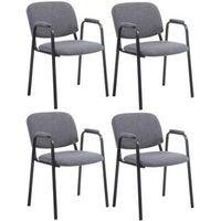 set de 4 sillas apilables ken pro de tela gris 55x53x79 cm clp