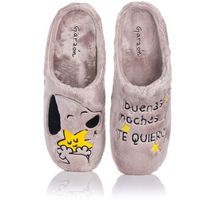 garzon pantuflas zapatilla de casa - perro buenas noches te quiero para mujer
