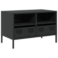 mueble para tv acero laminado en frio negro 68x39x435 cm