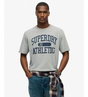 superdry para hombre m1012222a camiseta athletic essential gris xl casual algodon manga corta