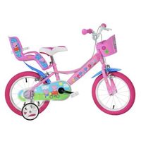 bicicleta ninos 16 pulgadas peppa pig rosado 5-7 anos
