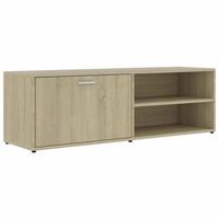 mueble tv  mueble de salon  armario tv madera contrachapada color roble 120x34x37 cm