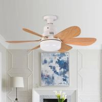 hogar e26 e27 led ventilador de techo luz control remoto inalambrico con luces nocturnas de atenuacion continua ventilador inteligente para habitacion oficina estudio