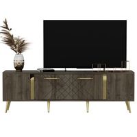 mueble tv detas nogal oro