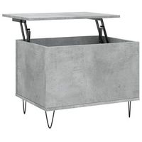 mesa de cafe - mesa de centro madera contrachapada gris hormigon 60x445x45 cm