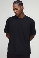 basic oversized crew neck t-shirt negro