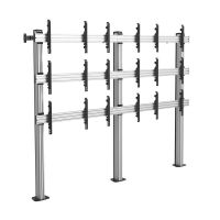kimex soporte de suelo atornillable para 9 pantallas de tv 50-55 vesa 600x400 max 50kg
