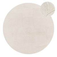 alfombra moderna tokko crema 120 cm redondo