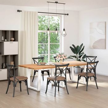 Patas Para Mesa，pierna De Mesa De Comedor En Forma De V 3 Uds Acero Blanco