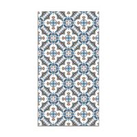 panorama alfombra vinilica baldosin estilo oriental azul 120x170 cm