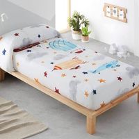 edredon ajustable aviones blanco 90cm