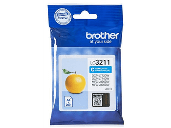 Cartucho de tinta - Brother LC-3211C, 200 Páginas, Cian