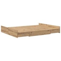 cama con almacenamiento con cabecera roble artisan 140 x 190 cm