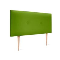 cabecero de polipiel liso con botones 95x105cm con patas camas 90 - verde