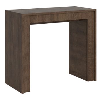 Consola extensible 90x42/198 cm efecto madera nogal