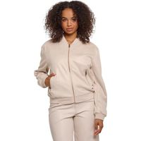 rino  pelle chaqueta rino pelle giubbino bomber bianco crema oro jonina para mujer