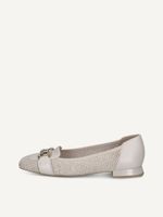 caprice slipper white made of leather and synthetic with trapeze heel size 40