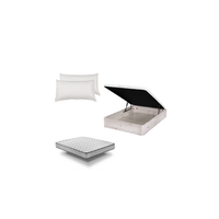 pack canape de madera artic  colchon pro nature  almohada fibra - envio y montaje incluidos - 135x190cm