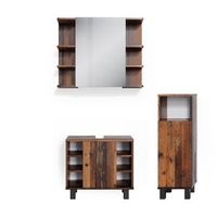 conjunto de muebles de bano fynn 3 piezas con mueble alto vicco