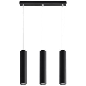 Lámpara colgante vaza negro, 3 luces