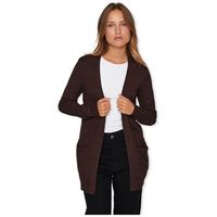 vila abrigo noos ril cardigan - coffee bean para mujer