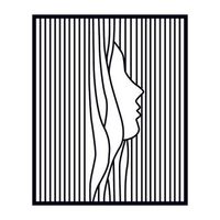 decoracion pared de metal captivity 2 negro 40x48 cm