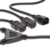 digitus duplicador de alimentacion c14c13 17m negro