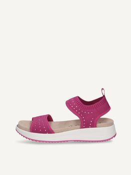 CAPRICE Sandal, pink, made of Textiles without heel, Size 41