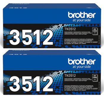 Brother TN3512 Black Original Extra High Capacity Toners Twin Pack (2 Pack)