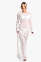 vestido maxi para la playa essentials blanco