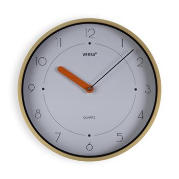 Reloj de pared en plástico blanco