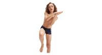 banador infantil speedo  allover panel azul marino azul