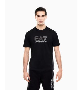 EA7 para hombre. 7M001307_AF10375 Camiseta Visibility negro (M), Casual, Algodón, Manga corta