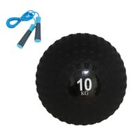 luoda balon medicinal negro 10kg - equipo de entrenamiento versatil - potencia tus rutinas con esta pelota medicinal - balon antideslizante para levantamiento - 25cm