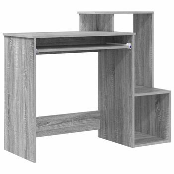 Escritorio | Mesa De Trabajo Gris Sonoma 106 X 41 X 88.5 Cm Madera De Ingeniería