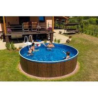 piscina ovalada 55x37x12m efecto madera azuroliner tapiz de suelo skimmer escalera
