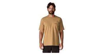 Camiseta patagonia boardshort pocket responsibili tee amarillo hombre
