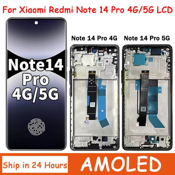 Pantalla AMOLED Note14Pro de 6,67 pulgadas para Xiaomi Redmi Note 14 Pro 4G/5G 24116RACCG 24090RA29G LCD MONTAJE DE digitalizador con pantalla táctil