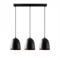 regleta de techo asney 20 negro 3 luces
