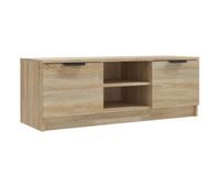 mueble tv - mesa de tv madera contrachapada roble sonoma 102x35x365 cm