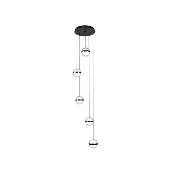 Plafón Colgante People 5l Negro 140 W 10920 Lm 3000–6000 K 35x35 Cm Mando