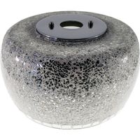 global cristal abierto en cromo d25cmxalt14cm para e27