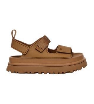 UGG para mujer. 1152685 Sandalias Golden Glow marrón (40), Plano, 3 a 5cm, Velcro, Casual