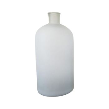 Garrafa de vidrio esmerilado forma botella h46 cm