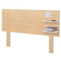 dhome cabecero con estantes de madera reciclada dm colgante pared estilo palet horizontal con patas cama vintage  madera naturalblanco 135cm