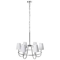 lampara de arana moderna de 6 luces estilo tradicional sala de estar comedor base de metal de tela plateado yamethin