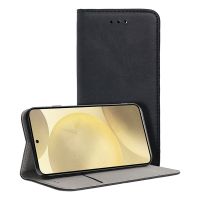 cool funda flip cover tipo libro liso negro para samsung galaxy s24 plus  s25 plus