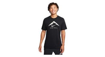 Maillot de manga corta nike dri fit trail negro para hombre