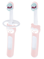 mam set cepillo primeros dientes 6m rosa 2 uds