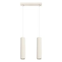 lampara colgante moto beige 2 luces